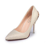 Silver High Heels Shoe