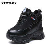 Red White Platform Boots