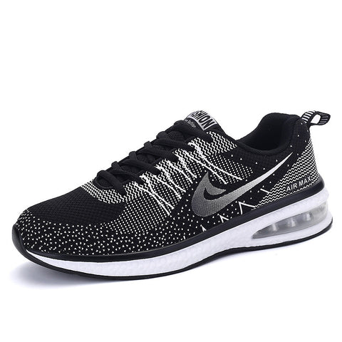 Breathable Grey Black Running Shoe