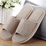 Natural Flax Home Slippers